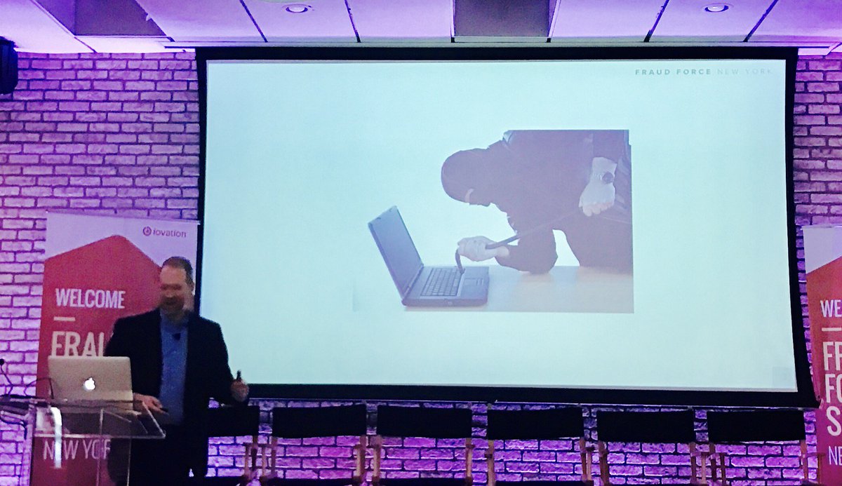 TU_TruValidate's tweet photo. This is not what a #hacker looks like. @ThatDwayne goes inside the mind of a hacker on Day 2 of #FraudForce https://t.co/ZCR0b8aKwq