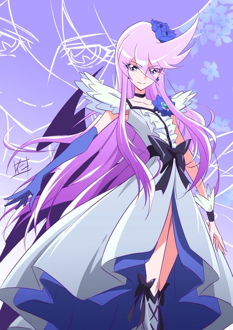 仁井学 Nii Manabu 今日のお絵描き ハートキャッチプリキュア のキュアムーンライトさん F 4人完走ということで みんな一緒にどぞー ﾉ T Co 7bkjswembi Twitter