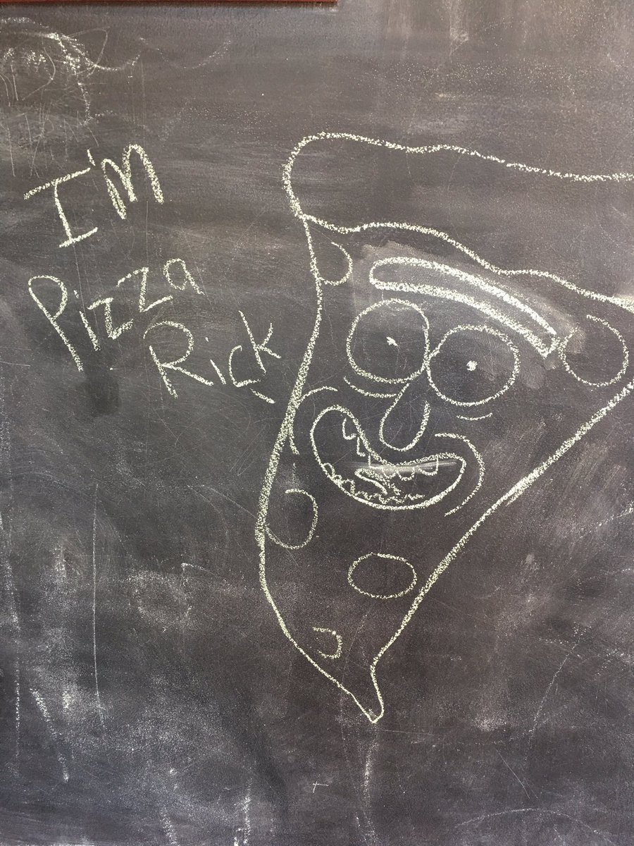 Candasaurus's tweet photo. I have best coworkers.
#RickandMorty #foodrick #pizzarick https://t.co/Q2qrbYw82q