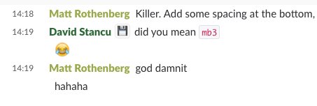 mattrothenberg's tweet image. when the engineers on your team are totally bought in to @tachyons_css #functionalCSS