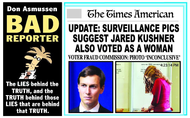 don_asmussen's tweet photo. IS JARED KUSHNER A WOMAN? at https://t.co/KuQg6fsktp
#jaredsdragname 
#JaredKushner 
#JaredIvanka
#JaredKushnerIsAWoman https://t.co/L93a0YMqOL