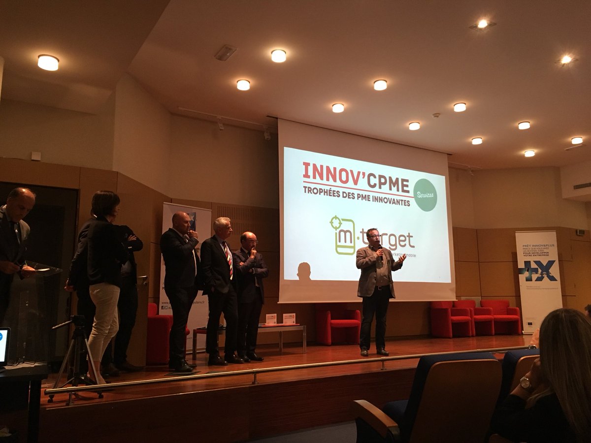 cpme31's tweet photo. Félicitations @MTarget_FR lauréat trophée #innovcpme catégorie #services https://t.co/cVuNppLIUh