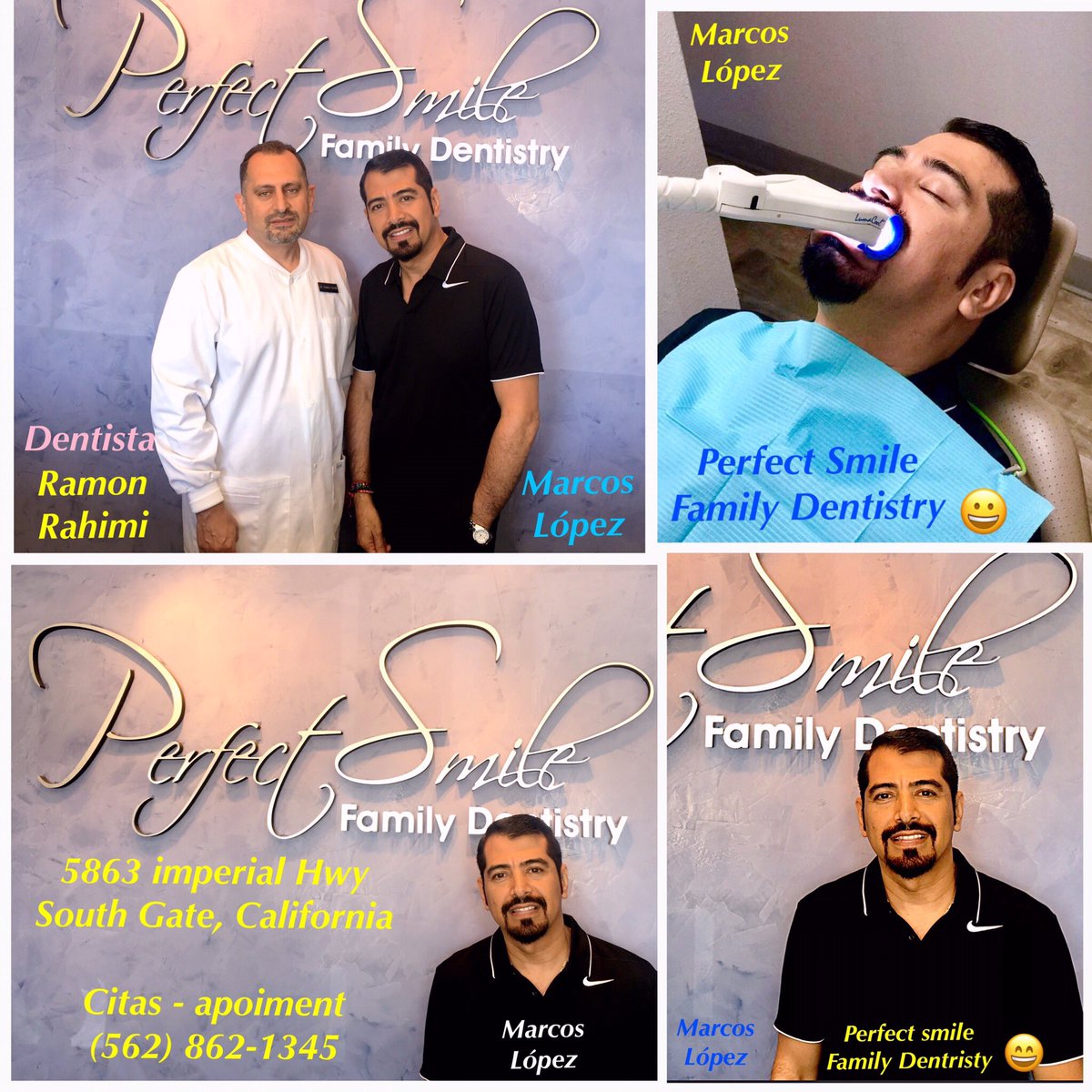 MLopezAgency's tweet photo. De visita con mi #dentista Ramon Rahimi ahora me tocó el blanqueo exelente trabajo se los recomiendo #perfecsmile 😁 https://t.co/c5VglxfX1P