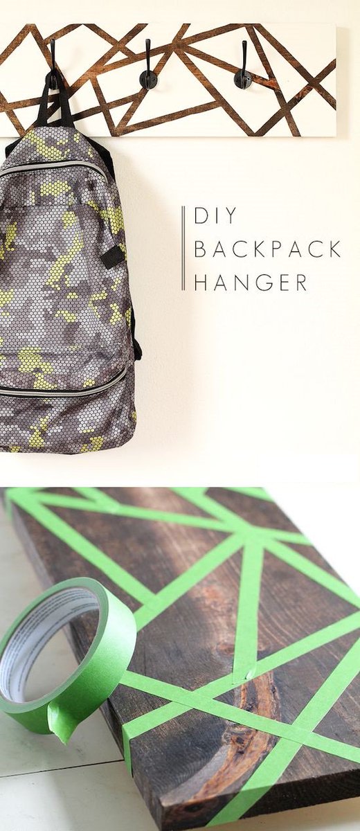 IndoorHomeDecor's tweet photo. DIY Backpack Hanger! https://t.co/scfypTQM4l