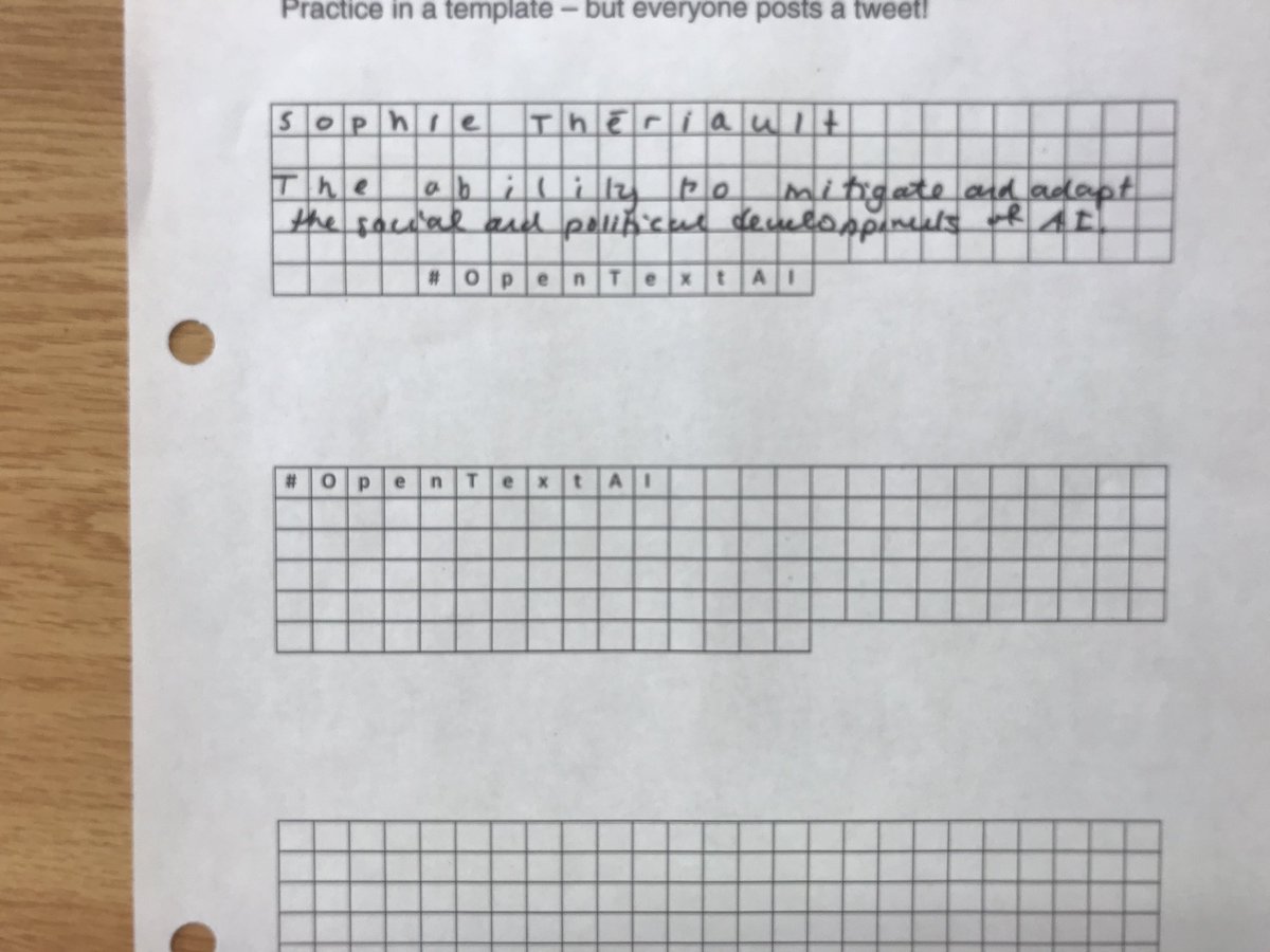 davevrolyk's tweet image. #OpenTextAI from Sophie Theriault....