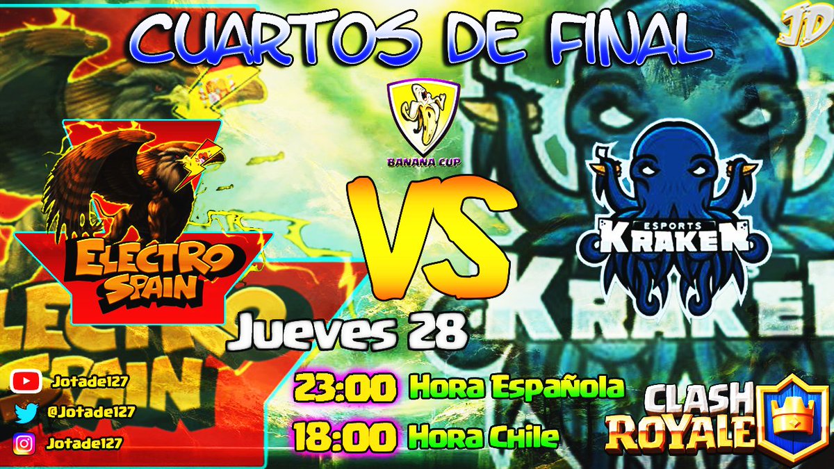 JotaDe127's tweet photo. Maรฑana En Mi Canal: @ElectroSpain1 Vs @Kraken_eSports X Los Cuartos De Final De La @BananaCupCR Serรก Un Grandioso Enfrentamiento
#GoElectro! https://t.co/7DkJ1UrhNb