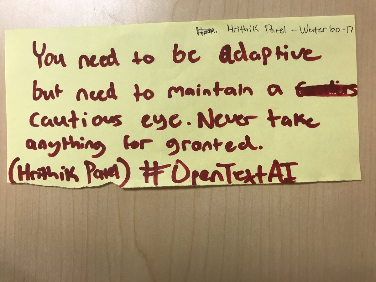 davevrolyk's tweet image. #OpenTextAI from Hrithik Patel....