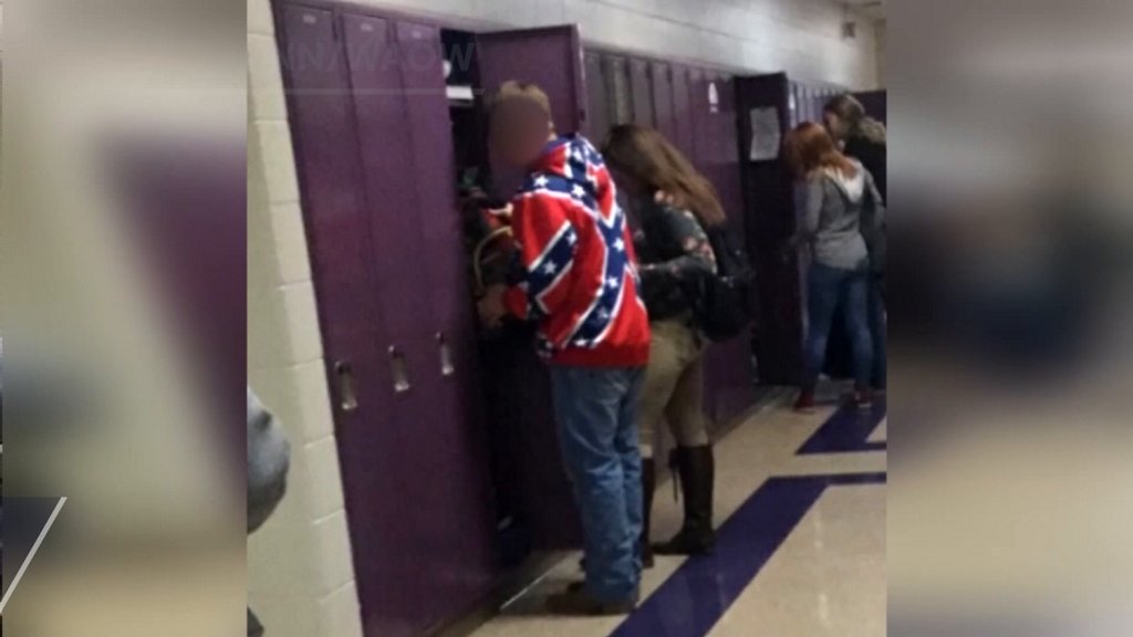 WLWT's tweet photo. Emotional debate surrounds Confederate flag sweater https://t.co/hBbSvvsvH5 https://t.co/iBmC2RxdQq