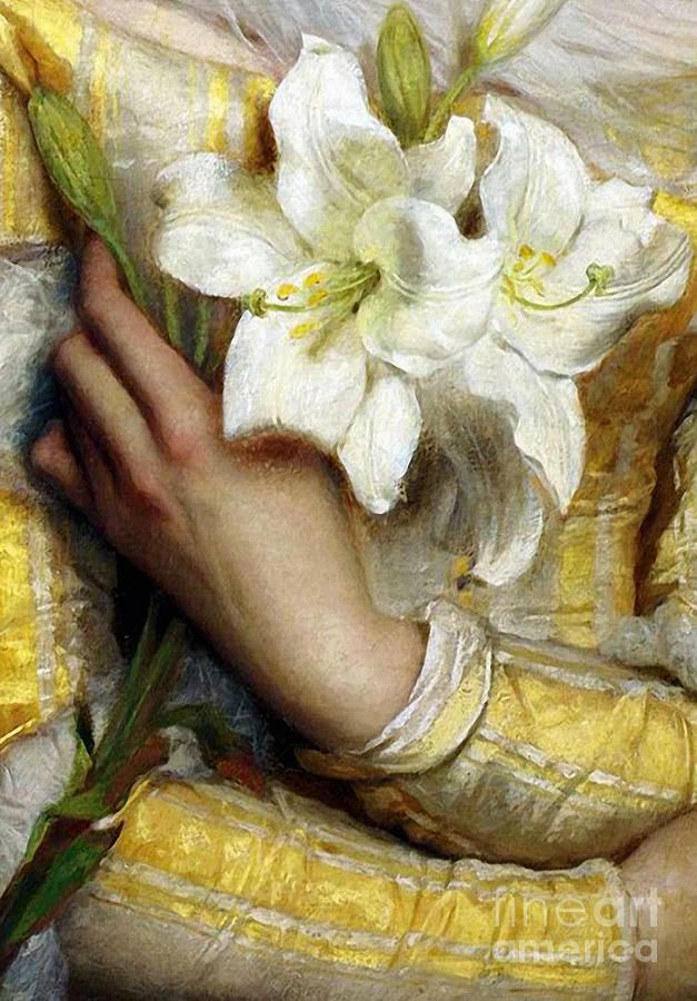 <a href="/Papryka5/">Grandekuore</a> <a href="/GuernseyJuliet/">Alessandra Bertuzzo #facciamorete</a> <a href="/alecoscino/">Alessandra Coscino</a> @emanuelaneri14 @Milutta <a href="/BrindusaB1/">BrindusaB</a> <a href="/CleliaMussari/">𝒞𝓁ℯ𝓁𝒾𝒶 ℳ𝓊́𝓈𝓈𝒶𝓇𝒾</a> <a href="/BaroneZaza70/">Luigi</a> <a href="/AlessandraCicc6/">Alessandra Ciccolini</a> <a href="/scastaldi9/">Kalika</a> <a href="/redne2013/">Ella 🇮🇹</a> <a href="/lagatta4739/">lagatta4739</a> <a href="/Hakflak/">Marijke Lamens</a> <a href="/mariaireneali/">Maria Irene Ali</a> grazie e buonaserata!😊
Lilies, Gustav Pope🇬🇧 1874 #detailinart
#ArteInFiore 
#artwit 
🌸🌼🍃