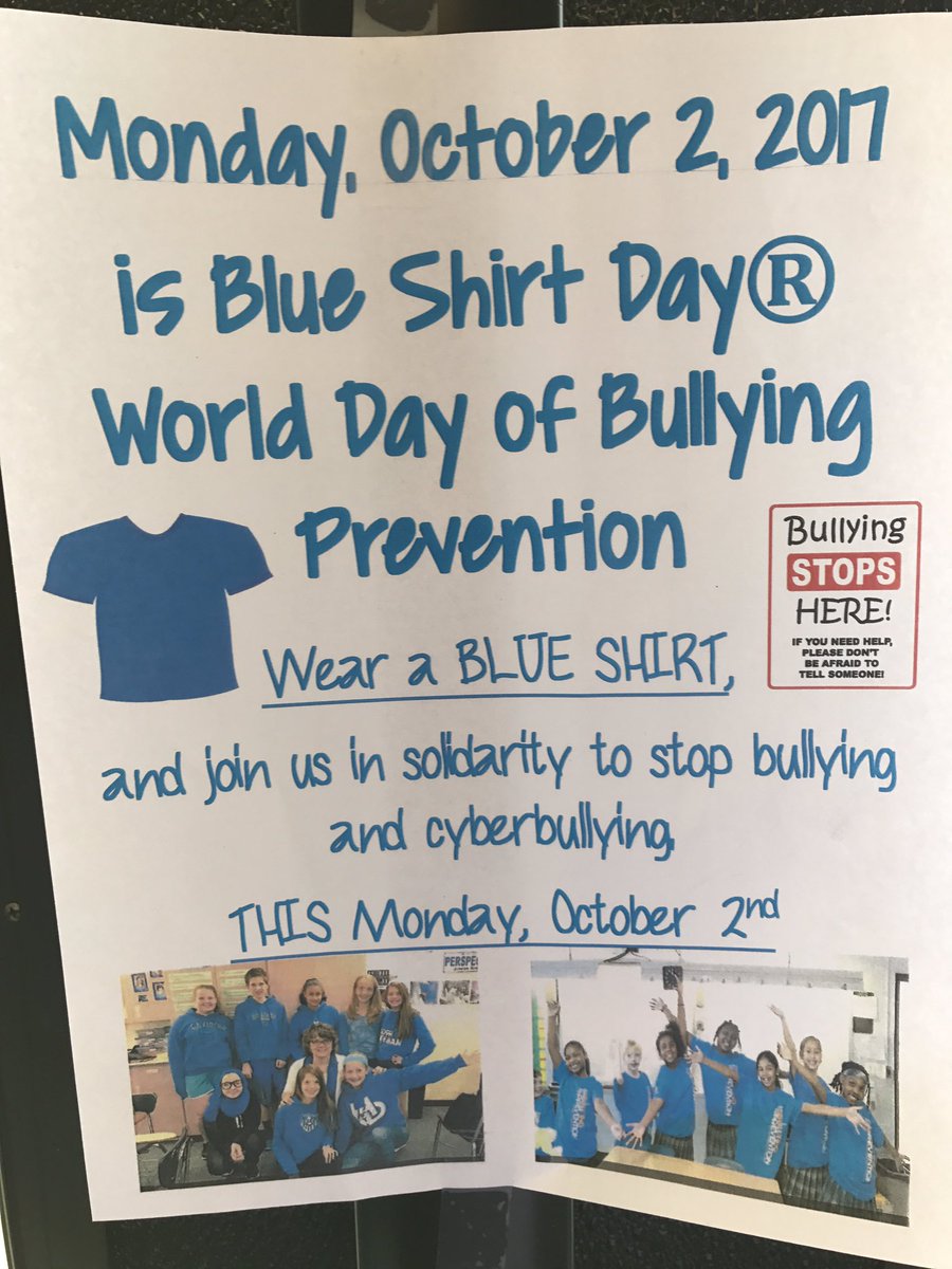 #BlueShirtDay 10/2 Mon.
#BeBrave #ITPERocks #PhysicalEducation