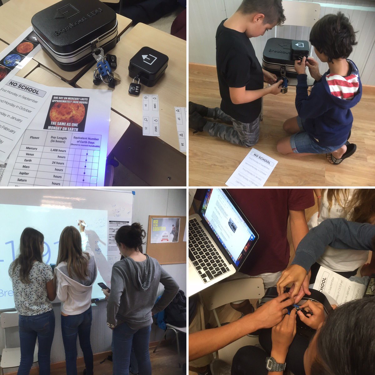 freyk_math's tweet image. First breakout was fantastic!My mixed grades MS math team worked together &amp;amp; successfully solve all the clues!! @breakoutEDU #JustInTime