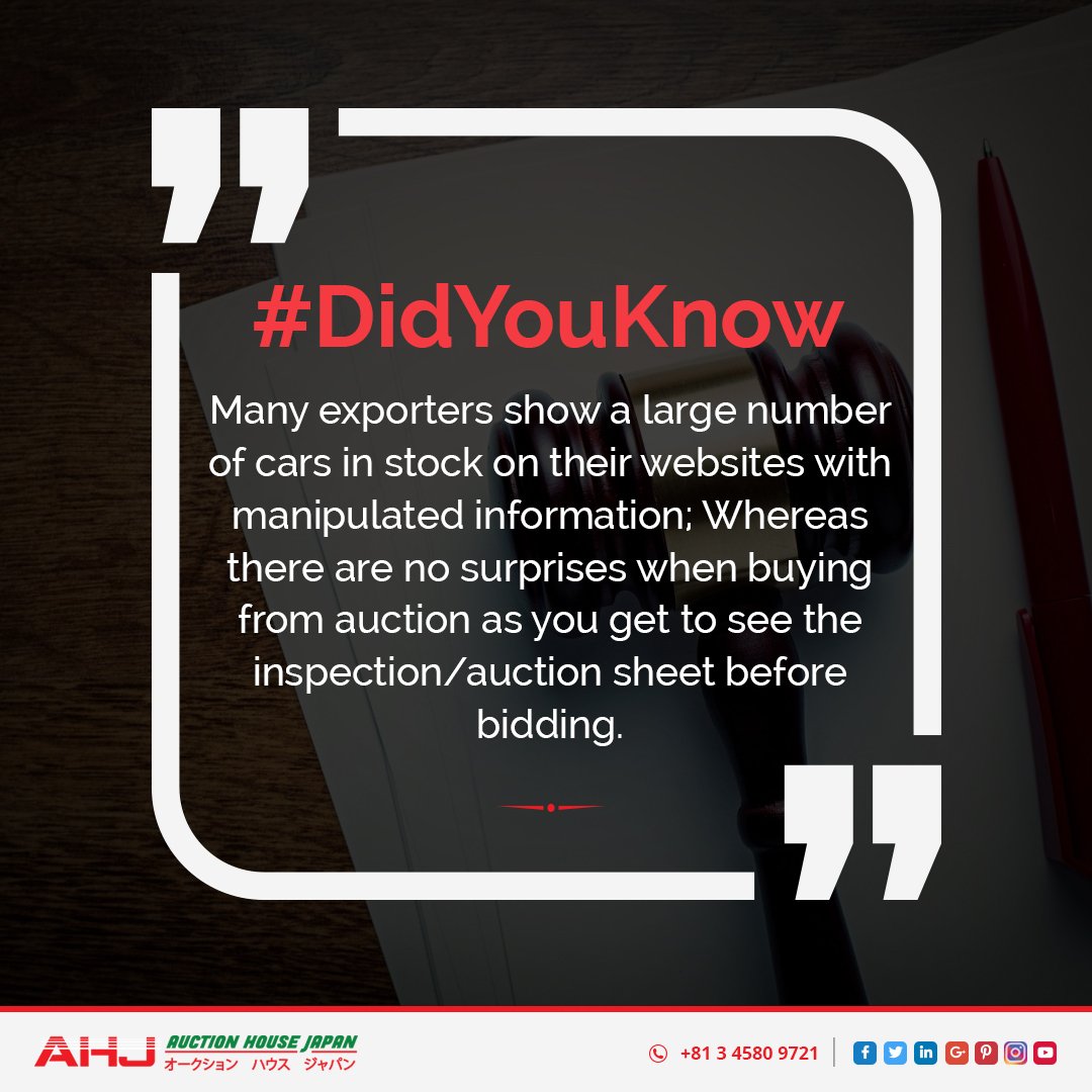AuctionHouseJP's tweet photo. #DidYouKnow
#AuctionHouseJapan #AHJ #Vehicles #Fact #CarAuction https://t.co/7Bs9MNejS9