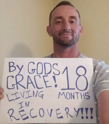 RyanForRecovery's tweet photo. CHRIS celebrates 18 MONTHS in #recovery from addiction today! How awesome is that?!?! #recoverypride https://t.co/zSJzMER59x