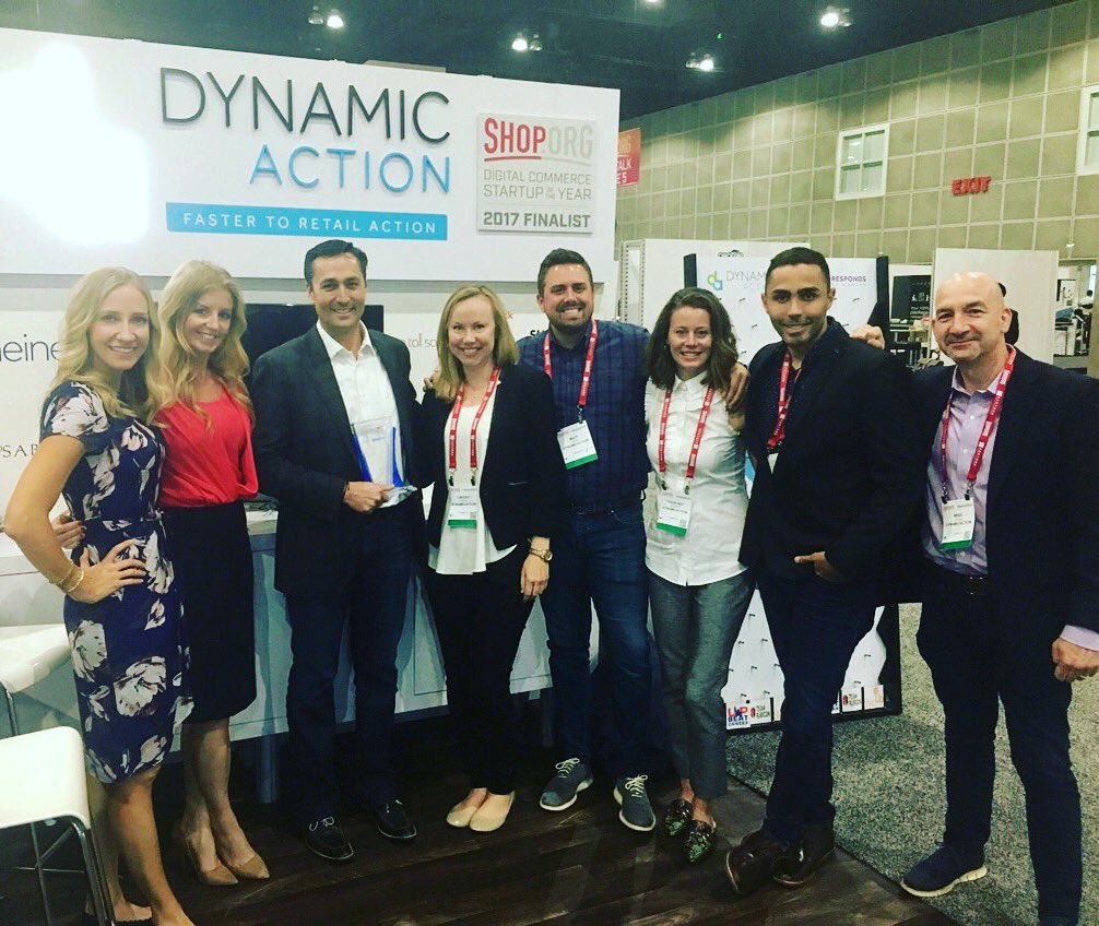 surfsquire's tweet photo. Big day for @DynamicAction being named Startup of the Year for Digital Commerce at #shoporg17. Great time with our team on site in LA. Wow! https://t.co/2ha2FdJDc1