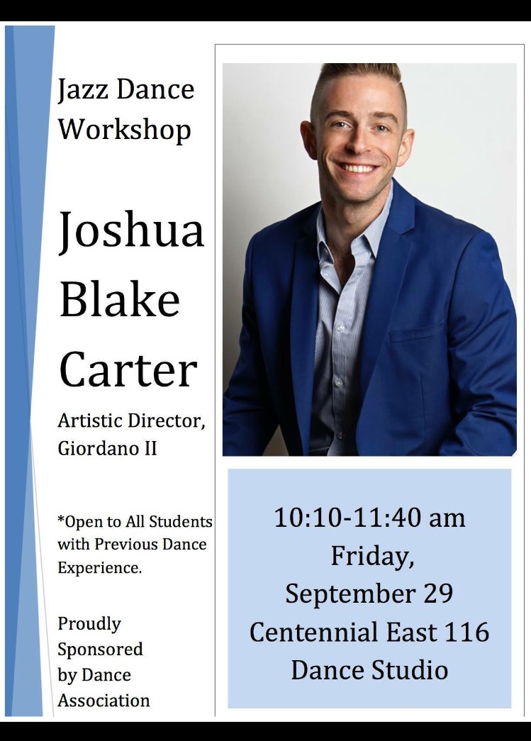 D.A. is excited to announce that Joshua Blake Carter, will be holding auditions Friday, for the Fall DT Concert. Open to ALL D.A. members!