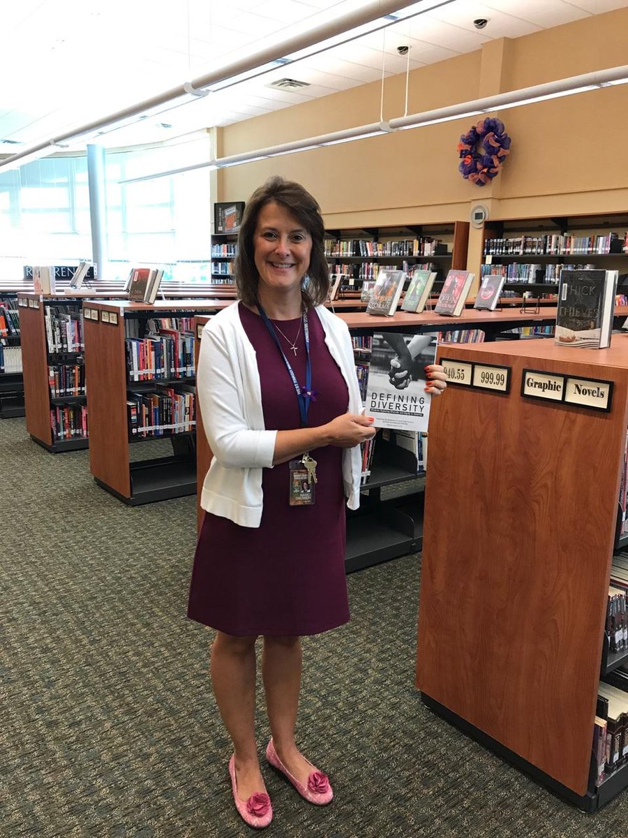 A new book for our library! <a href="/jessica_lander/">Jessica Lander</a> #DefiningDiversity in @SheyenneHighSchool Library in West Fargo ND!