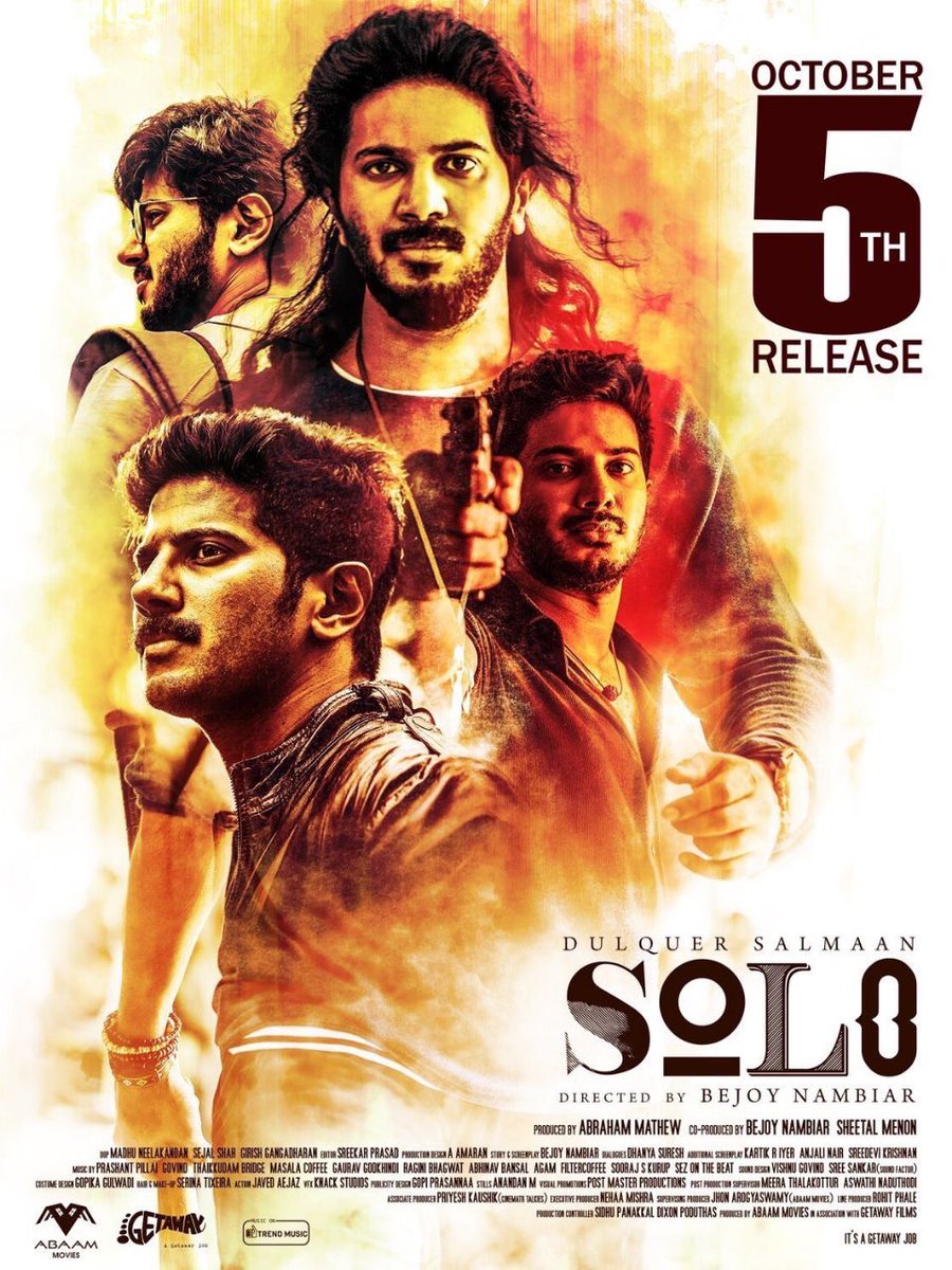rameshlaus's tweet image. Official: @dulQuer &apos;s #Solo to release on October 5th.. Tamil/Malayalam Bilingual.. #SOLOfromOct5