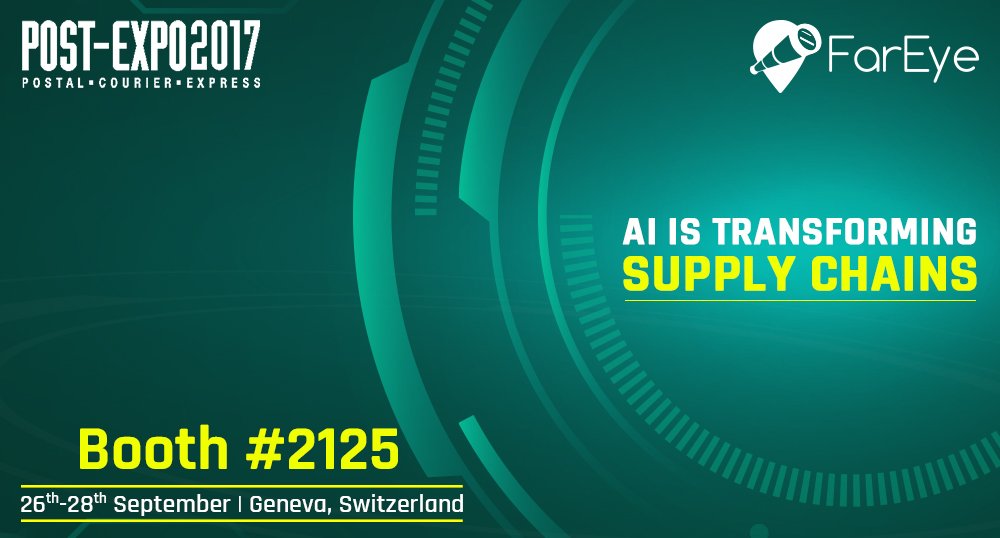 FarEye's tweet photo. #AI #mobility #analytics help you build a #customer-centric #supplychain! #experts from #FarEye will help you with the #demo! @Post_Expo https://t.co/INPqWZONLt