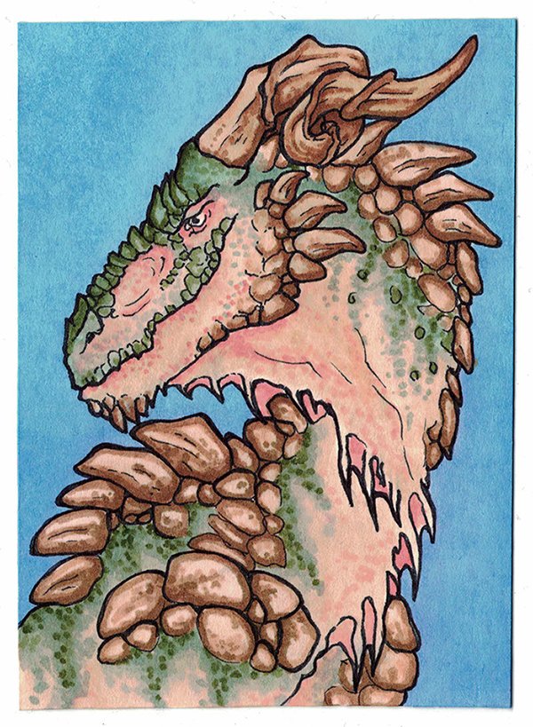 Here's another Prismacolor dragon. I like how the twisty horn turned out. jfells.blogspot.co.uk/2017/09/some-m…