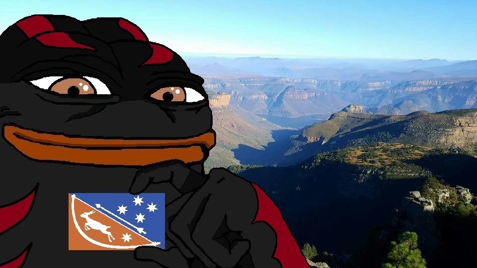KekishKommodore's tweet photo. @GiorgosDrv 
>African banded rubber frog
A symbol of hope for the the Afrikaner, Eurokaner, and Pepekaner alike.
#GoodHopeRising #PraiseKeK https://t.co/sFoHVtIaLm
