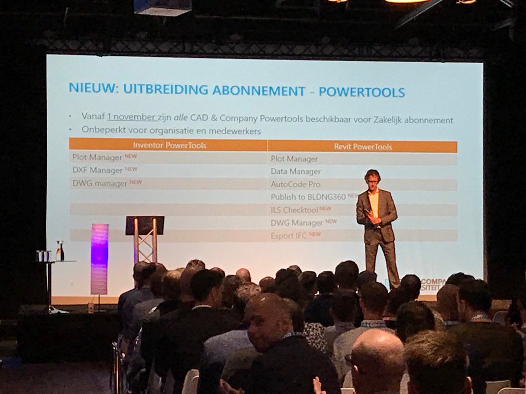 Vanaf 1 nov alle powertools voor #Revit en #Inventor gratis bij @cadcompany zakelijke abonnement! #CU2017