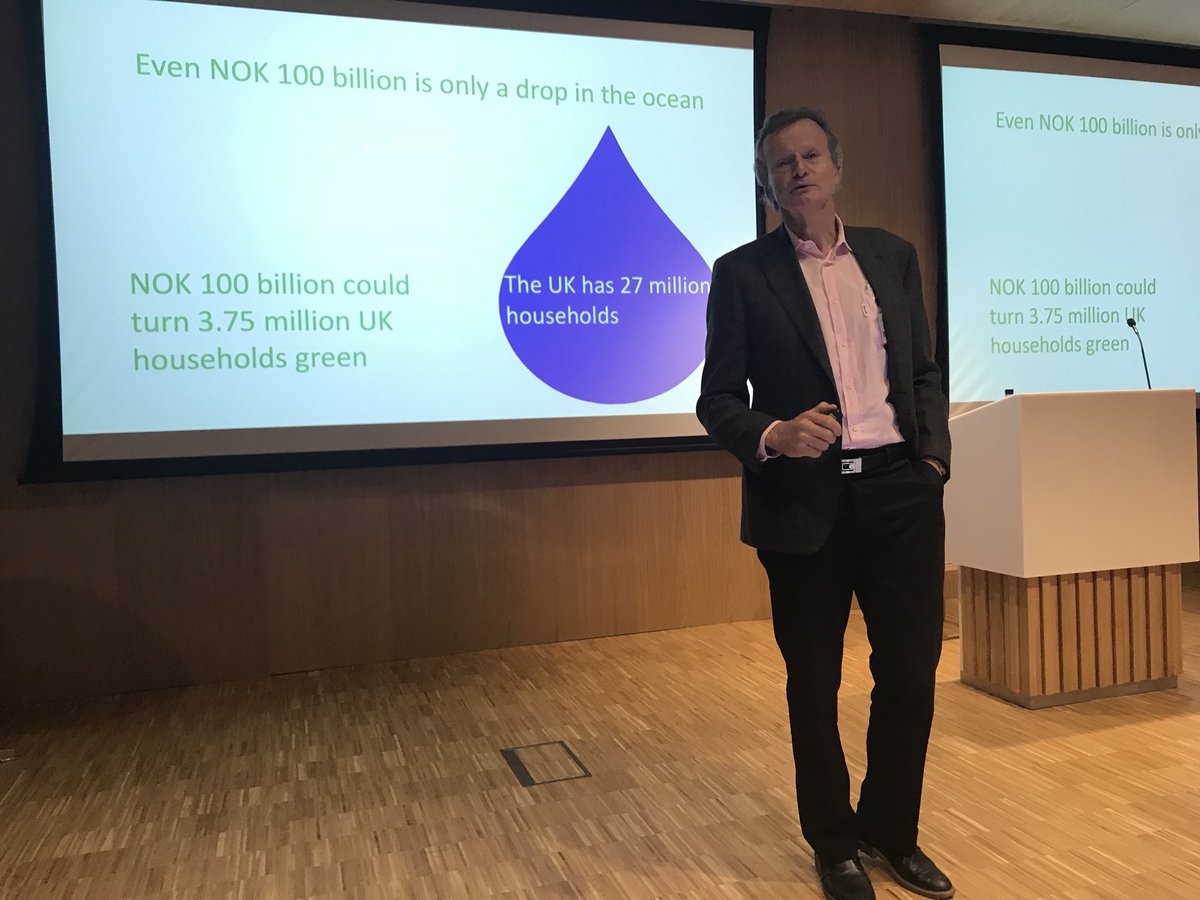 100 mrd NOK er en dråpe i havet i fornybarsammenheng, men man kan gjøre ganske mye! #ged2017 #makinggreenhappen