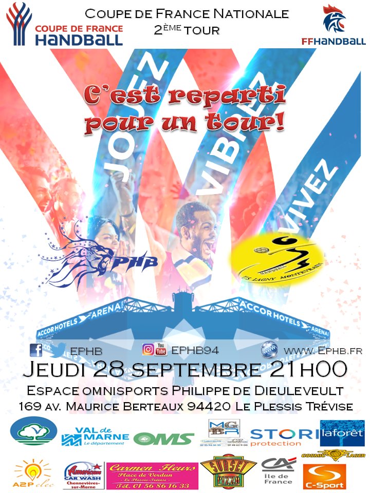 EPHB_'s tweet photo. #GAMEDAY pour l'équipe première !
2ème tour de la #CDF face @UsLagny !
#handball #EPHB https://t.co/jKLICSTicw