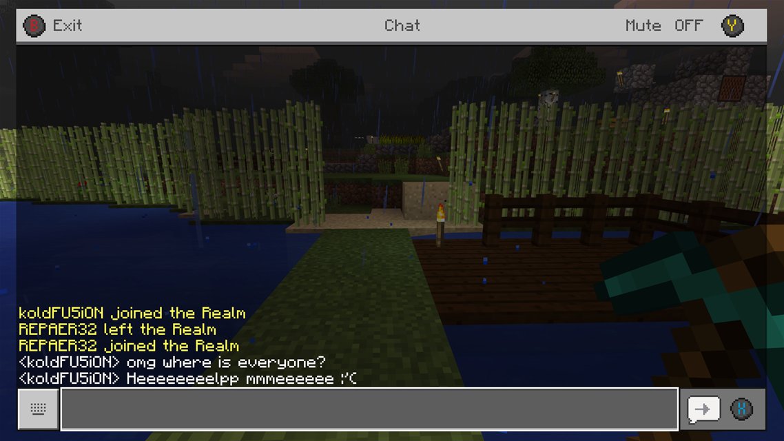 Chani_ZA's tweet photo. @Minecraftcoza Our first realm session last night was greeeeat 😂 Just ask @iam_Devon #Minecraft #bettertogetherupdate #realms https://t.co/4vID7ffORl