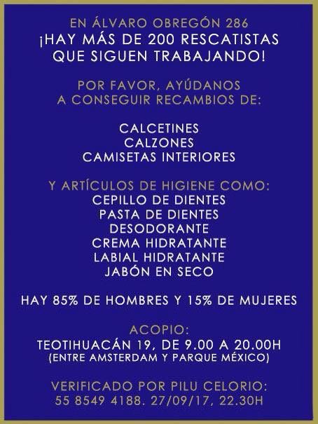 lailoba's tweet photo. 27/9 22 hrs verificado. Siguen trabajando en #AO286 y necesitan las siguientes cosas. Me ayudas con RT @rominapons 🙏🏻 https://t.co/Z7hPuMlIPq