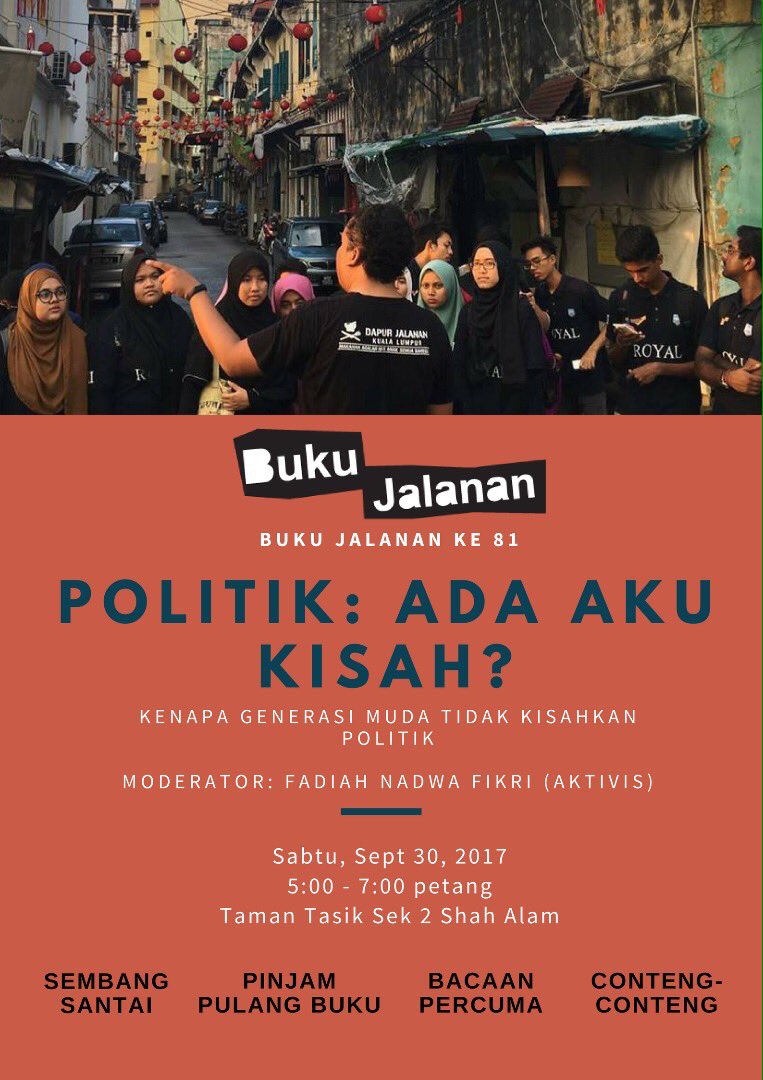 Betul ke anak muda tak keluar mengundi punca masalah politik Malaysia?Kita ni ambik port ke tak sebenarnya?Jumpa 5 petang Sabtu ni sembang!