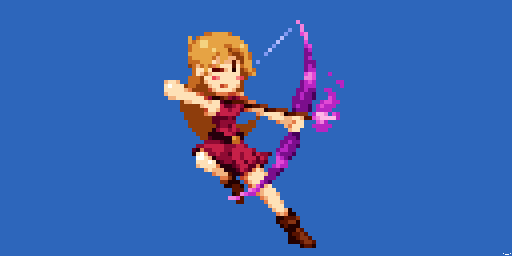 SalamiChild's tweet photo. Anyone who uses a bow in a beat 'em up is my kind of character~ @Pixel_Dailies #pixel_dailies #Wishmere @CrayderStudios https://t.co/BDDZLG3cvY