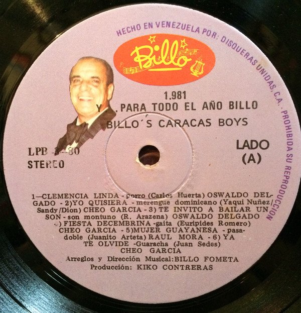 brainerferrer's tweet image. Billo's Carcas Boys LP Y Para Todo El Año Billo (1981)