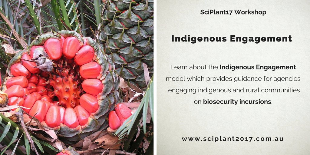Don't miss the final workshop for #sciplant17 29th 9am @ the Mantra: Engaging indigenous and rural communities on #biosecurity incursions.
