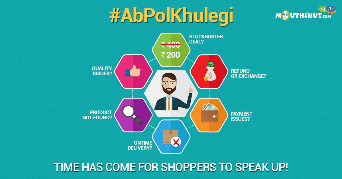 MouthShut's tweet photo. Looted a stellar deal or got cheated by a brand?
Narrate your experience on https://t.co/kdrXCPpD2l and let others know!
#AbPolKhulegi https://t.co/PAF0mIBLB1