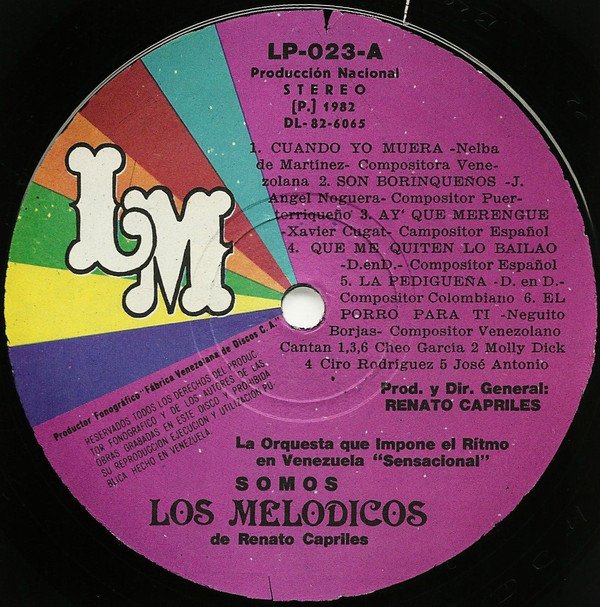 brainerferrer's tweet image. LP Los Melodicos Somos Sensacional (1982)