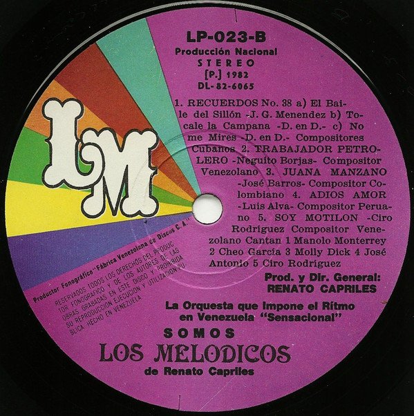 brainerferrer's tweet image. LP Los Melodicos Somos Sensacional (1982)