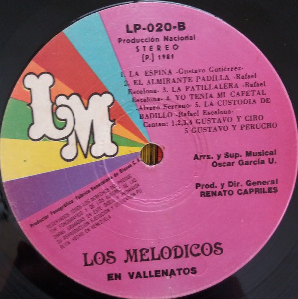 brainerferrer's tweet image. LP MELODICOS LP EN VALLENATO (1981)