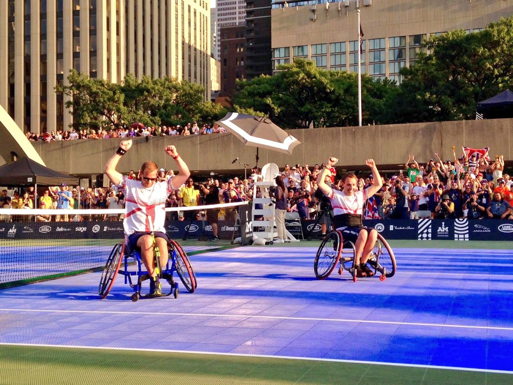UKCaius's tweet photo. 🇬🇧British Army Sgt #KevinDrake & #RoyalMarine #AlexKrol won gold in wheelchair tennis #invictusgames #UKTeam https://t.co/KT6Vv8yInm