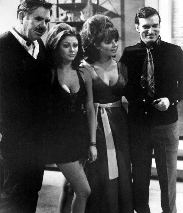 RIP Hugh Hefner (1926-2017), seen here with Russ Meyer on the set of 'Beyond the Valley of the Dolls' (1970).