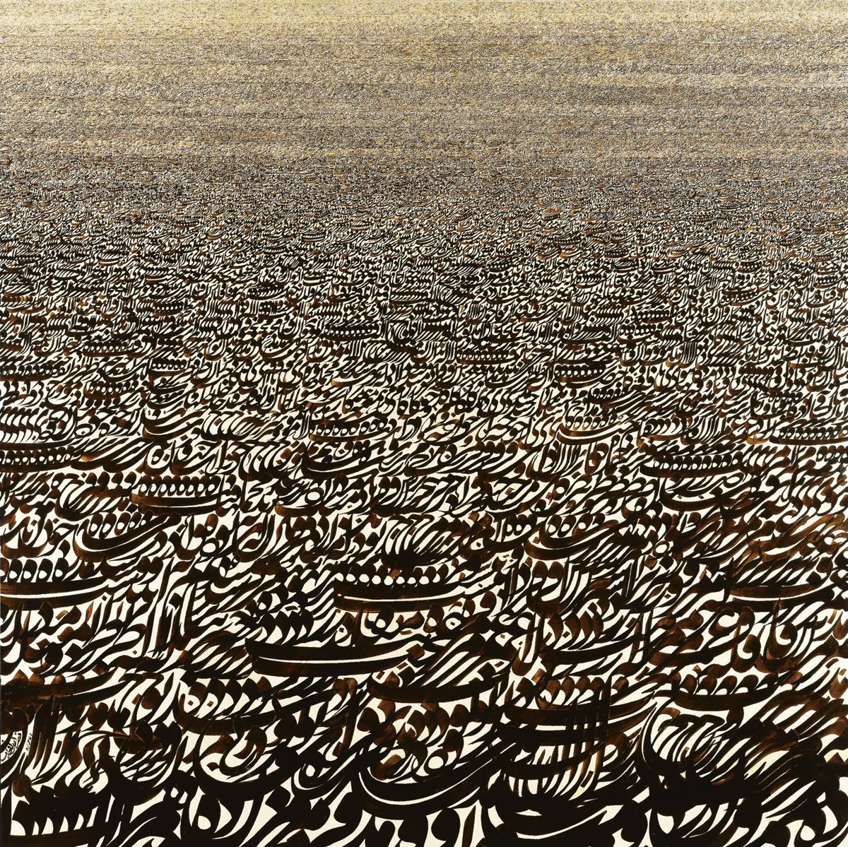 _mestaria's tweet photo. #WeeklyRetrospective 'untitled (the Quatrains of Omar Khayyam)' (2007) by #NasrollahAfjei #CreativeFreedom #Calligraphy #IranianArtist https://t.co/SFTbL0Ej3C
