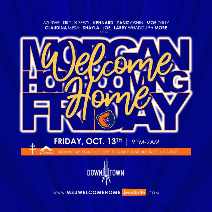 LARRY_WHADDUP's tweet photo. Mark your calendars... It's going down 10/13/17 #ClubDownTownBmore https://t.co/npEE2xdzv5 To purchase your ticket or tables... #MSU150 https://t.co/1w0WkYqLc5