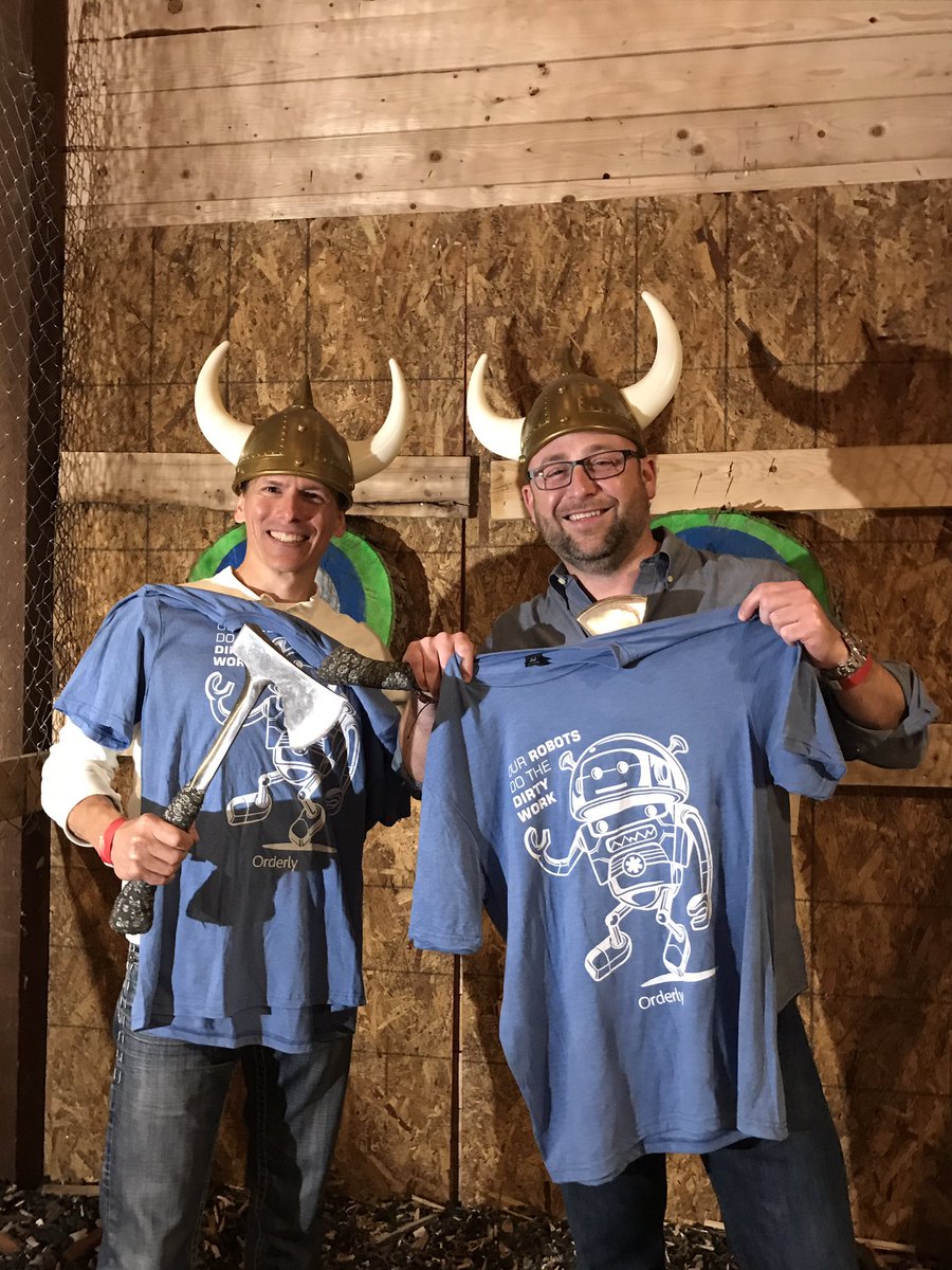 OrderlyHealth's tweet photo. Congrats to our champions at the first ever #DENStartUpWeek Axe Throwing Tournament. Thx to @DispatchHealth https://t.co/6gnPwb7ZDe