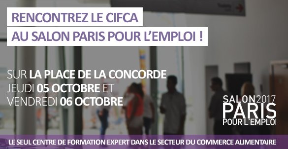 Le CIFCA PARIS sera présent au salon #PARISEMPLOI le 5 &amp; 6 octobre ! 
Venez vous rencontrer :)