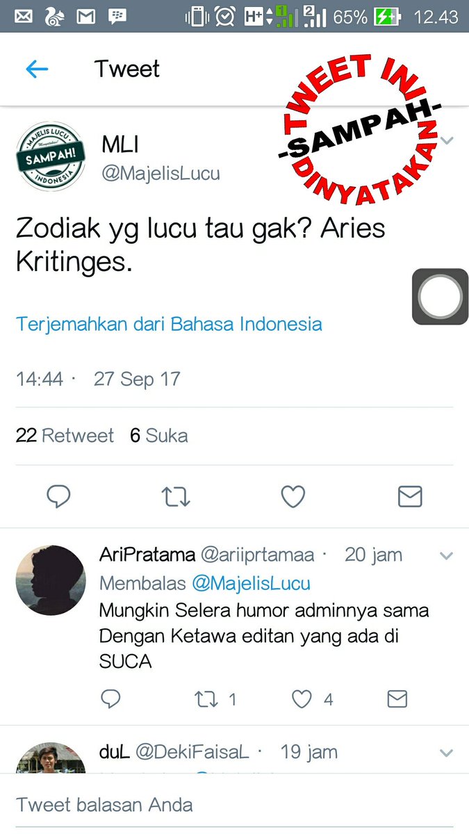 Mli On Twitter Zodiak Yg Lucu Tau Gak Aries Kritinges Ktawacom