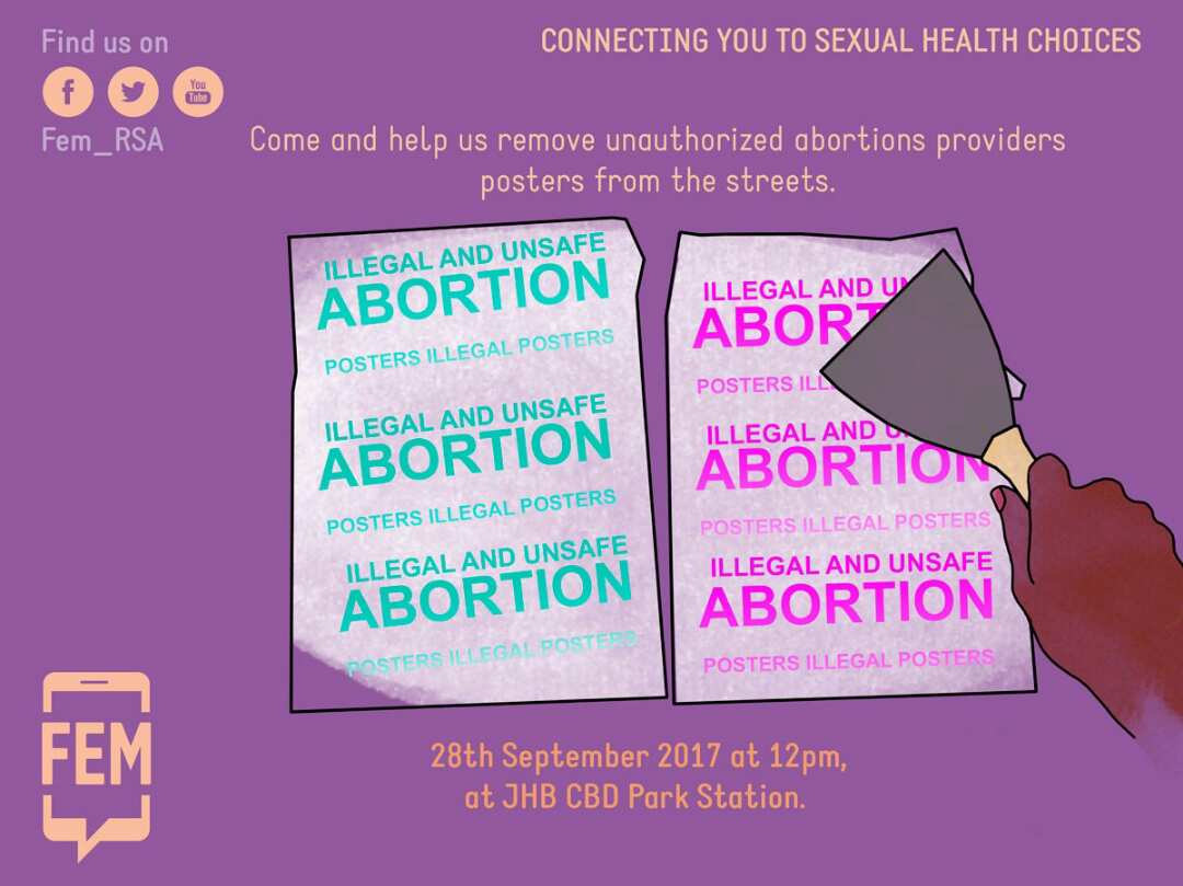 RadioACTIVATEZa's tweet photo. Today's the global day of action for access to safe and legal abortion... We'll be joining @Fem_RSA in their poster clean up around JHB https://t.co/wma3t3YxMO