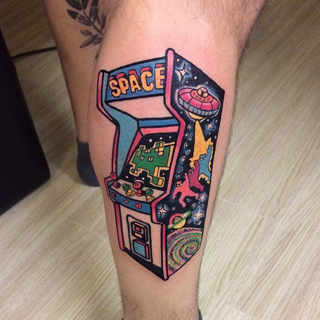 Space Invaders Arcade tattoo by @raro82 at @innerinktattoo in Madrid, Spain #raro82 #innerink #innerinktattoo #madrid #spain #spaceinvad https://t.co/jhc1RdLmWL 1