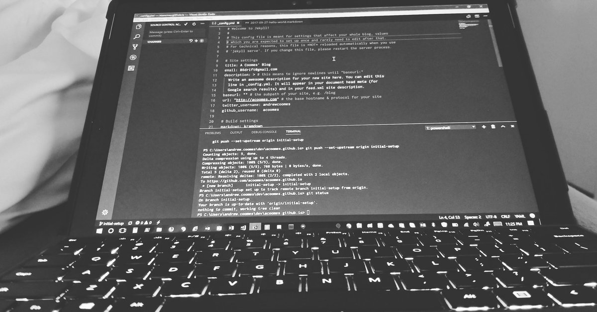 AndrewCoomes's tweet image. 146/365 Configuring Jekyll
#codeyearchallenge #day146 #thereisnotry #webdev #github #jekyll #blog #buildtheweb