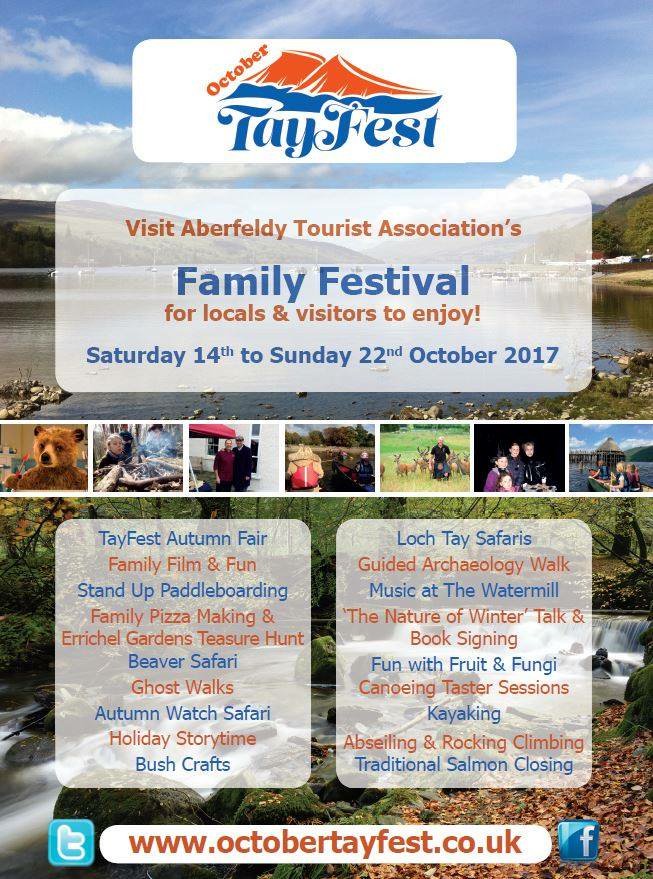 #HighlandPerthshire’s #family #festival <a href="/octobertayfest/">October TayFest</a> Sat 14th - Sun 22nd October. 31 #events. #Aberfeldy ow.ly/XwCu30ftUoj