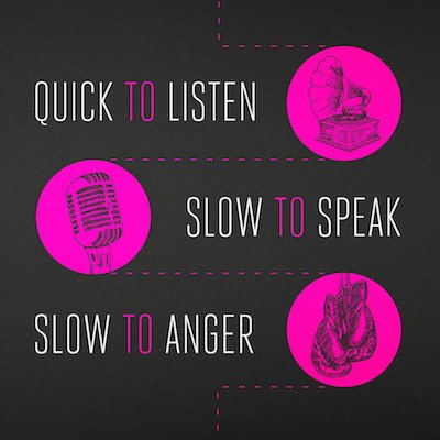 JustusHeyman's tweet photo. "..be quick to listen, slow to speak, and slow to become angry," James 1:19 - Praying Holy Spirit empowerment for me and others in this area https://t.co/y2csZdn0YV
