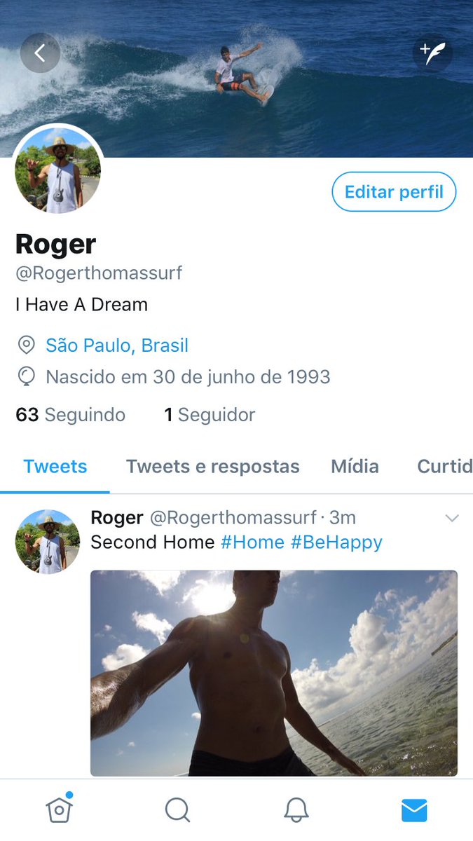 Galera acabei de criar minha conta no Twitter, quem puder dar aquela moral! Thanks